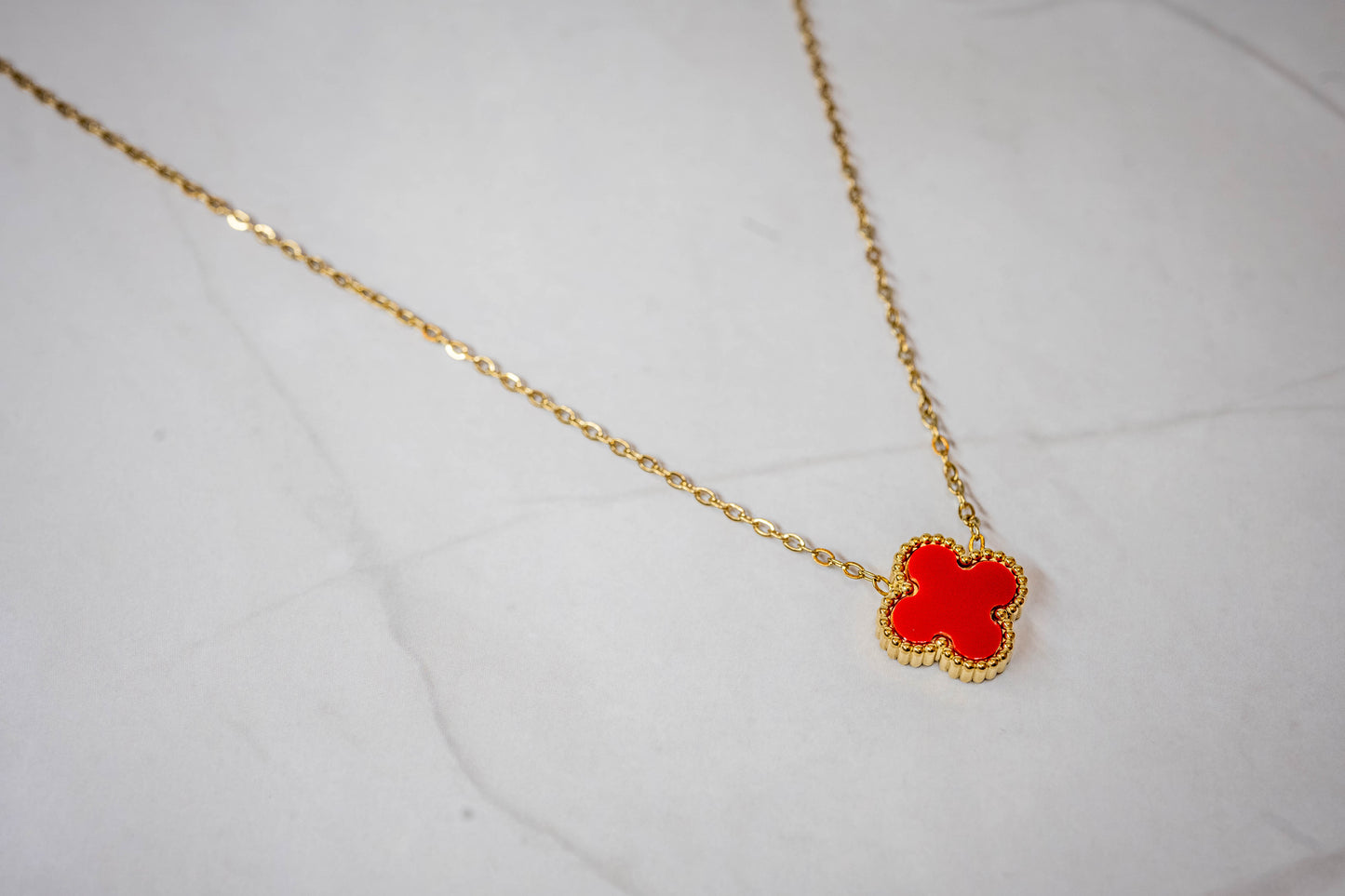 4 clover necklace (18k gold)
