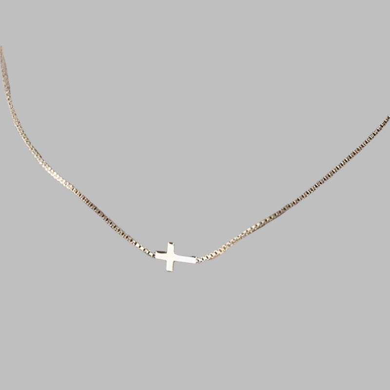 mini c r o s s necklace