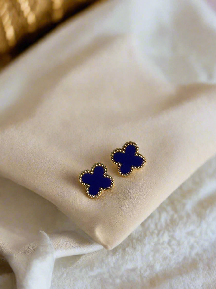 4 clover studs (18k gold)