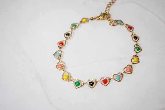 multi hearts bracelet