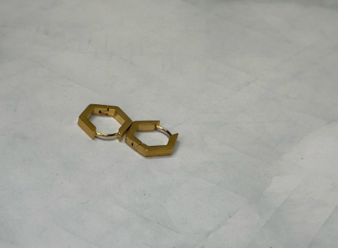 hexagon earring